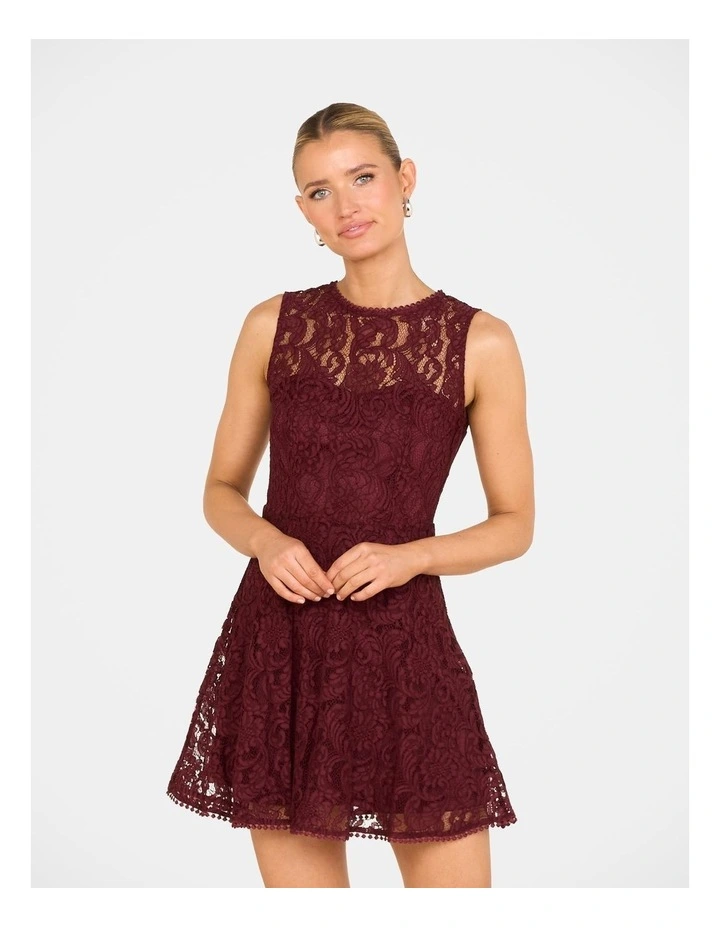 Darlene Sweetheart Mini Dress in Red image 4