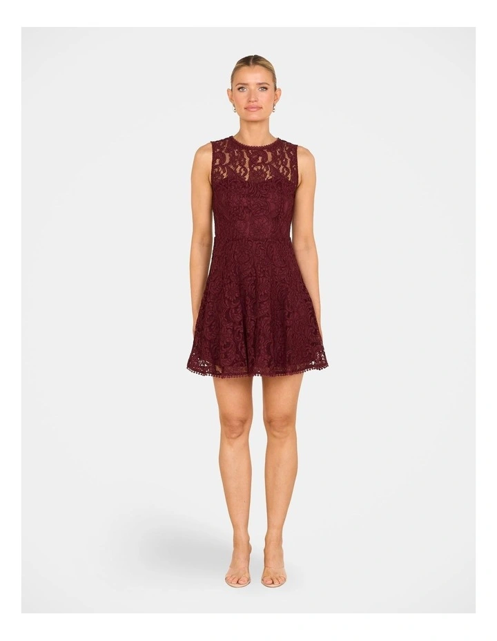 Darlene Sweetheart Mini Dress in Red image 5