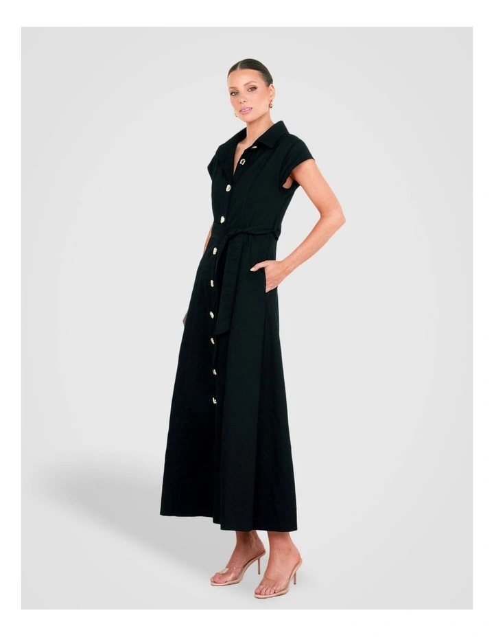 Wells Button Front Maxi Dress image 3