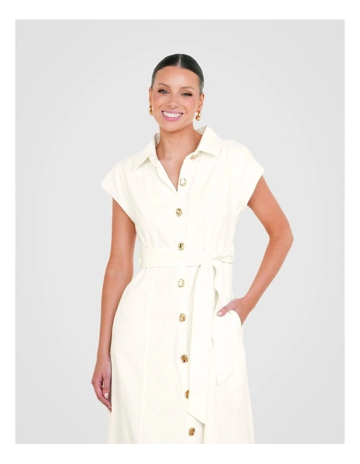 Wells Button Front Maxi Dress image 4