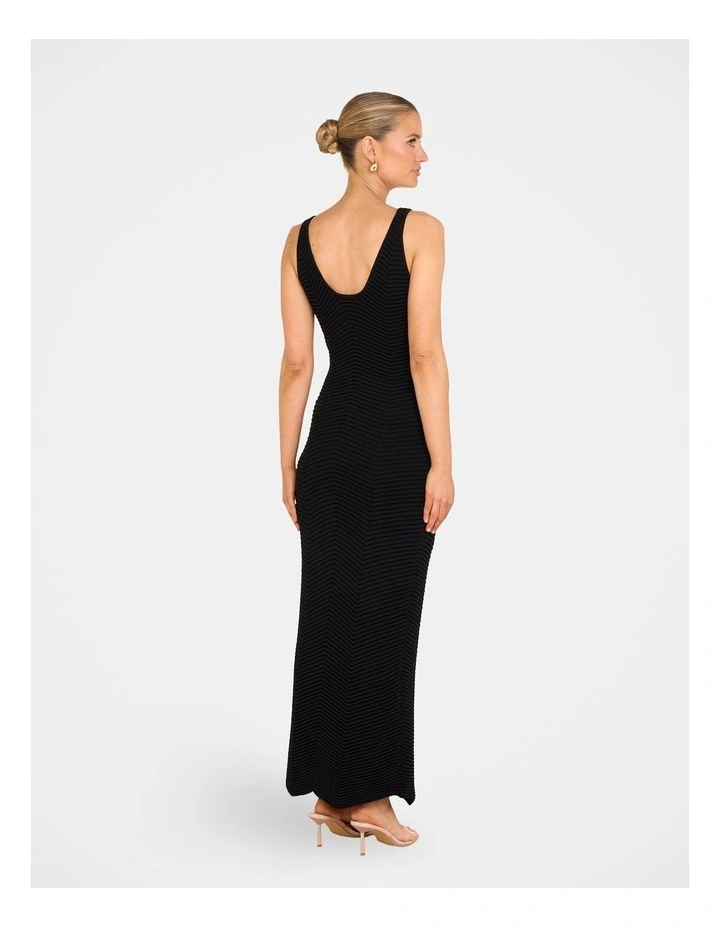 Qia Sleeveless Knit Maxi Dress in Black image 2