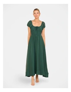 Cala Short Sleeve Maxi Dress in Green