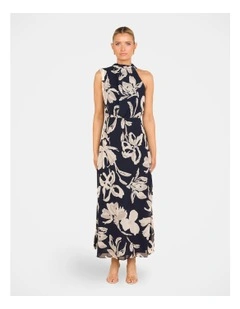 Maddy High Neck Maxi Dress in Multi