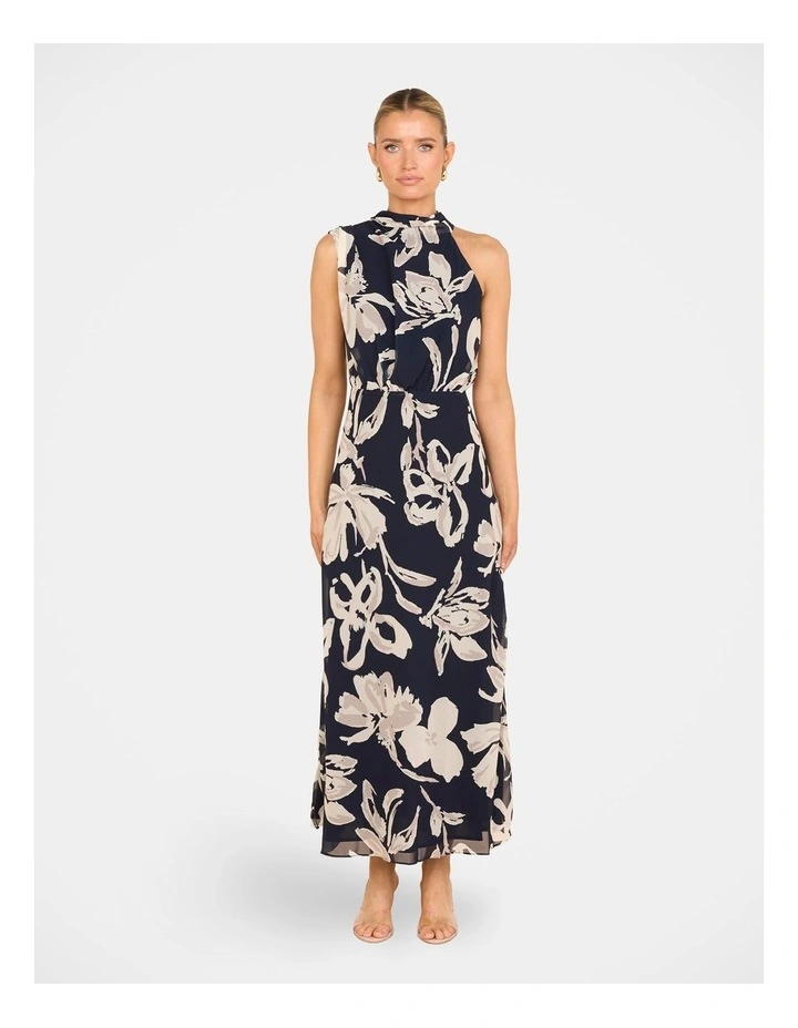 Maddy High Neck Maxi Dress in Multi image 1