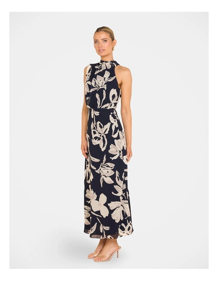 Maddy High Neck Maxi Dress in Multi image 3