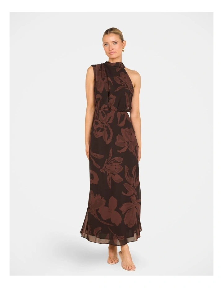 Nillie High Neck Maxi Dress in Multi image 1