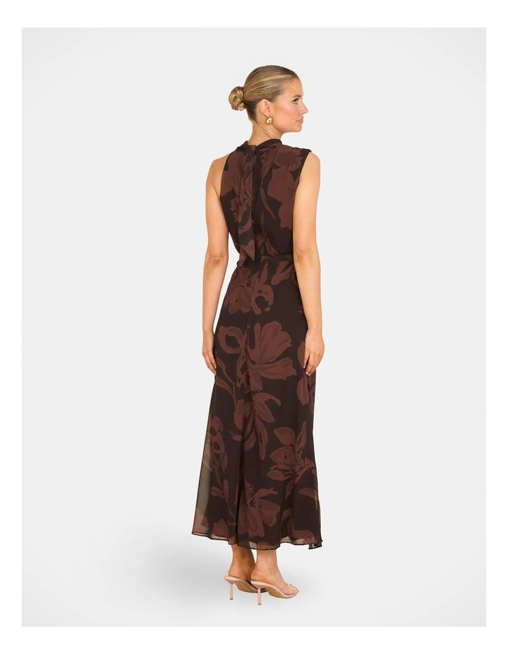 Nillie High Neck Maxi Dress in Multi image 2