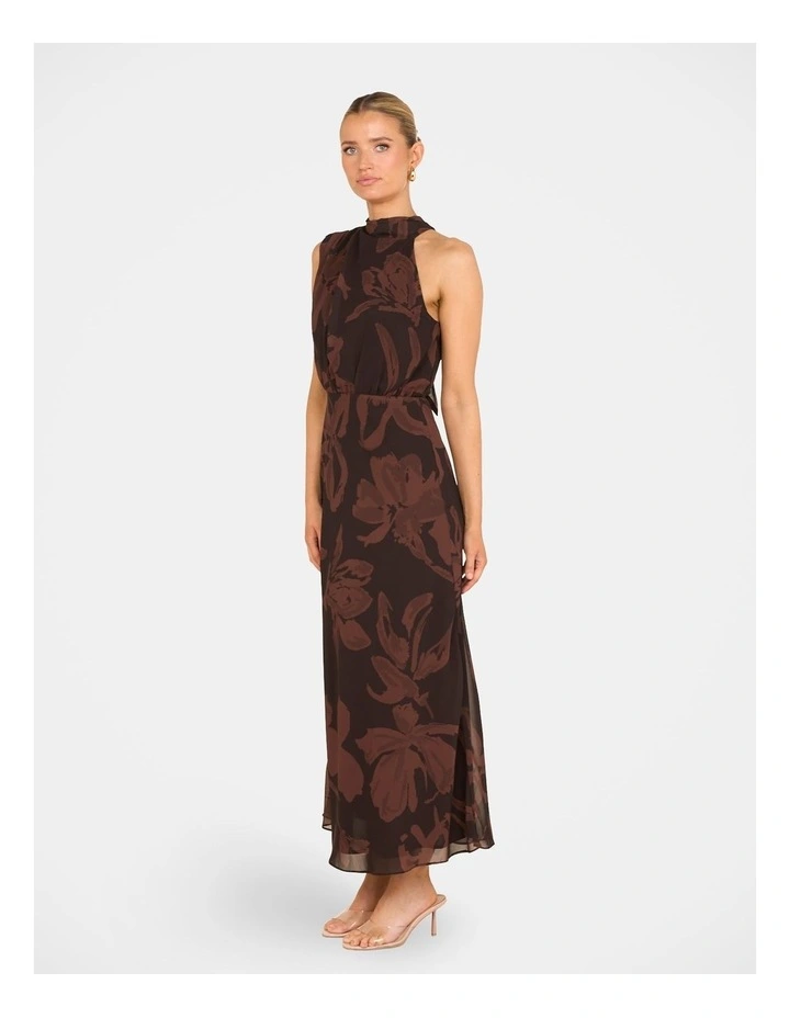 Nillie High Neck Maxi Dress in Multi image 3