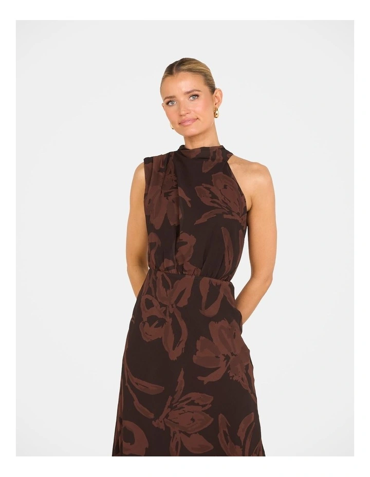 Nillie High Neck Maxi Dress in Multi image 4