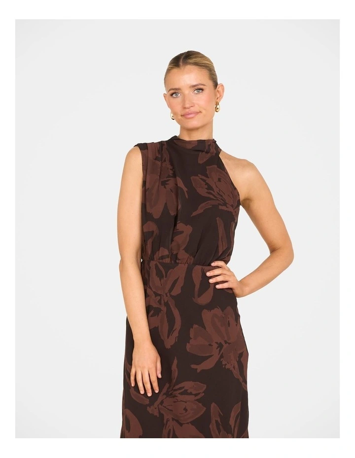 Nillie High Neck Maxi Dress in Multi image 5