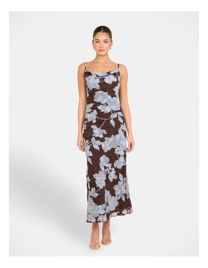 Marnie Cowl Neck Maxi Dress in Multi image 1