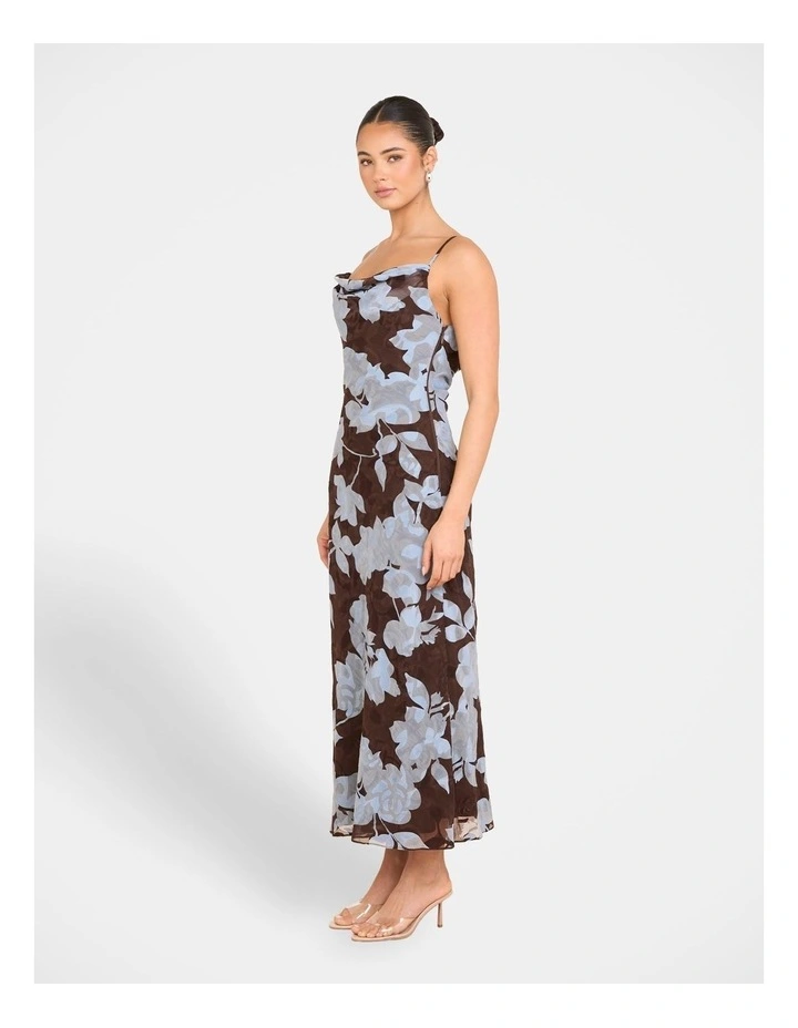 Marnie Cowl Neck Maxi Dress in Multi image 3