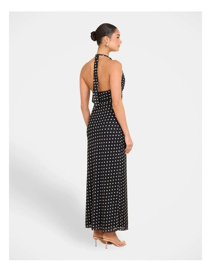 Oscar Dot Mesh Maxi Dress in Multi image 2