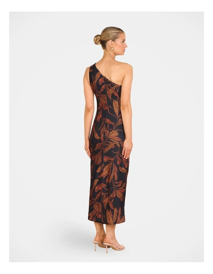 Zariyah One Shoulder Dress in Multi image 2