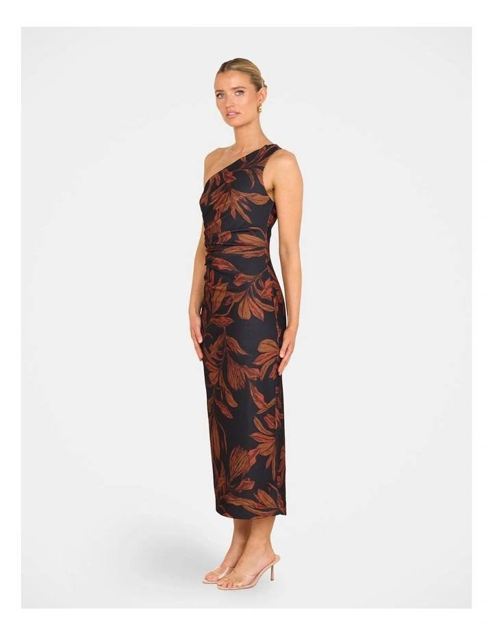 Zariyah One Shoulder Dress in Multi image 3