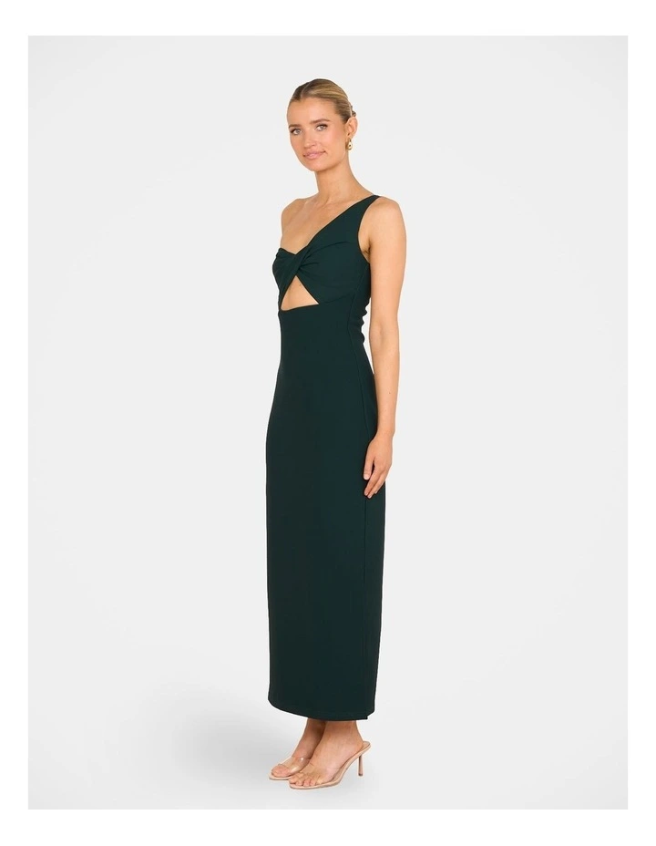 Polina One Shoulder Maxi Dress in Green image 3