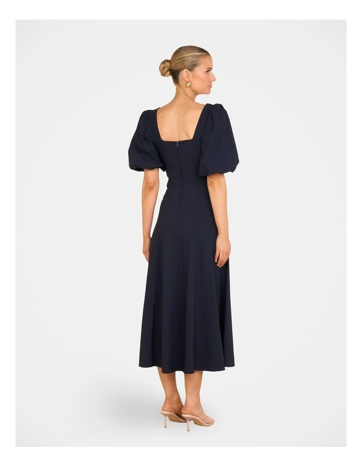 Cyryl Puff Sleeve Midi Dress in Blue image 2