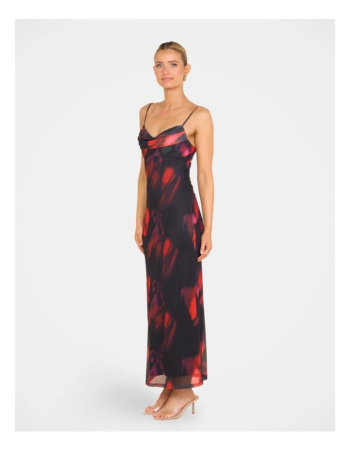 Alabama Cowl Neck Maxi Dress in Multi image 3