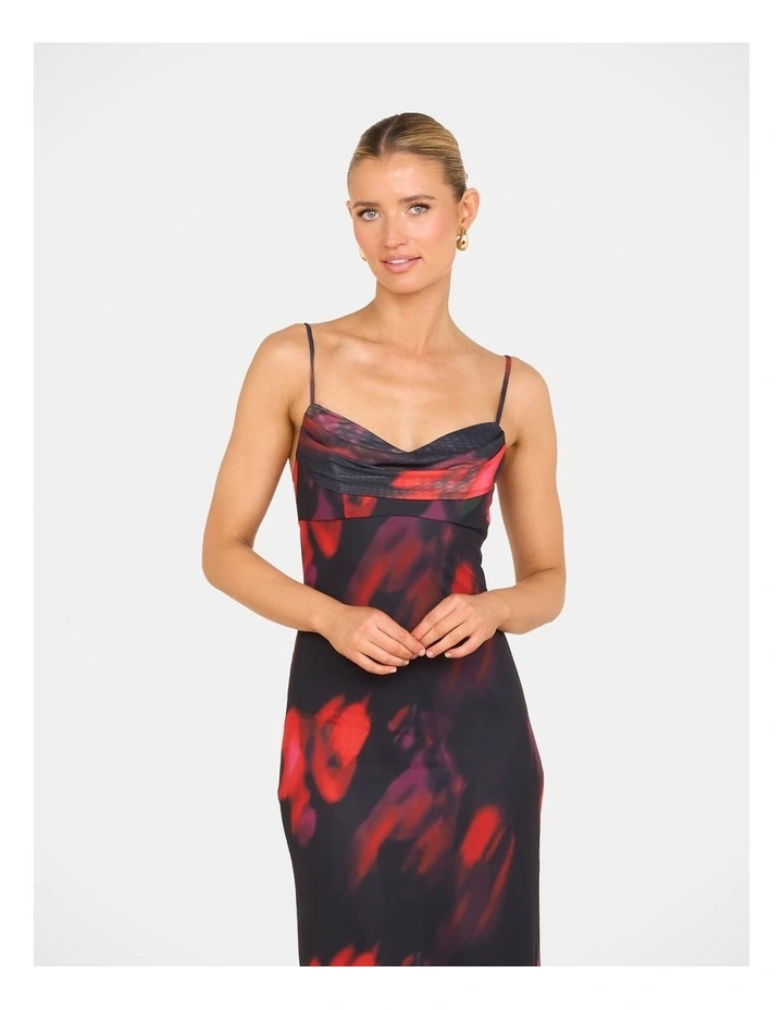 Alabama Cowl Neck Maxi Dress in Multi image 4