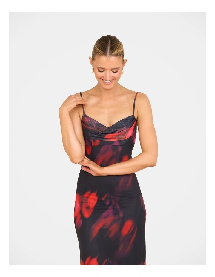 Alabama Cowl Neck Maxi Dress in Multi image 5