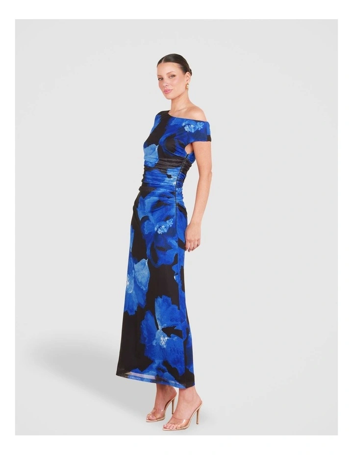 Kitson Off Shoulder Maxi Dress in Multi image 3