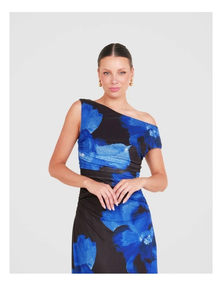 Kitson Off Shoulder Maxi Dress in Multi image 4