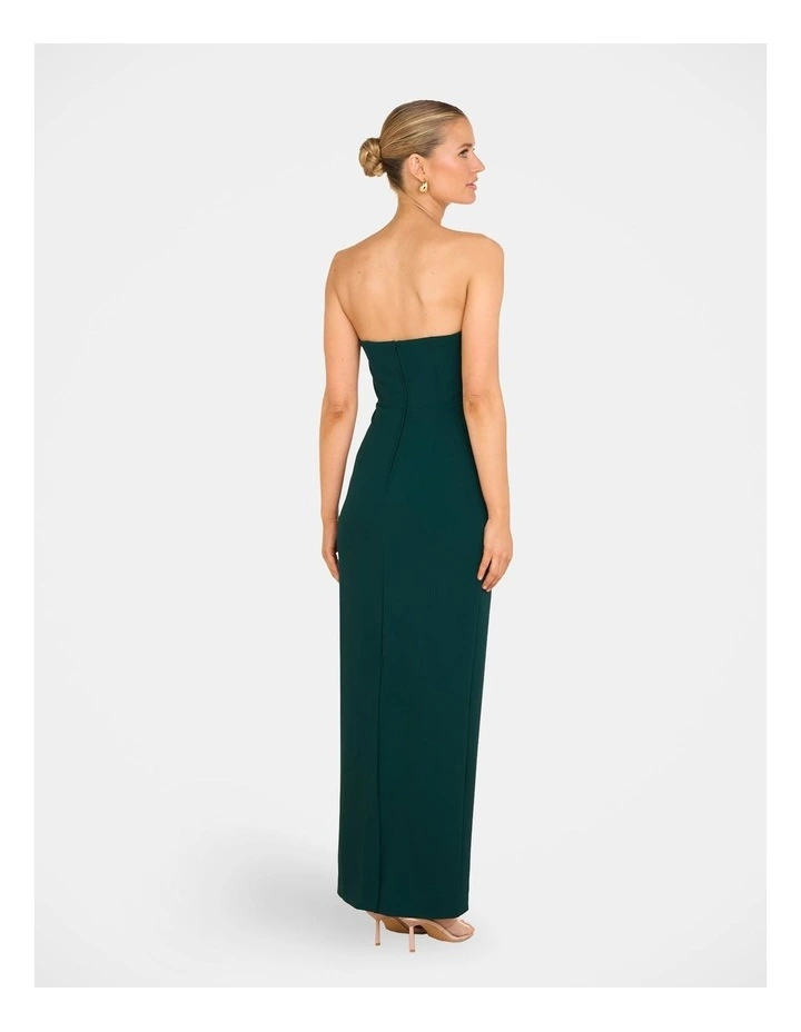 Nadine Strapless Corset Gown in Teal image 2