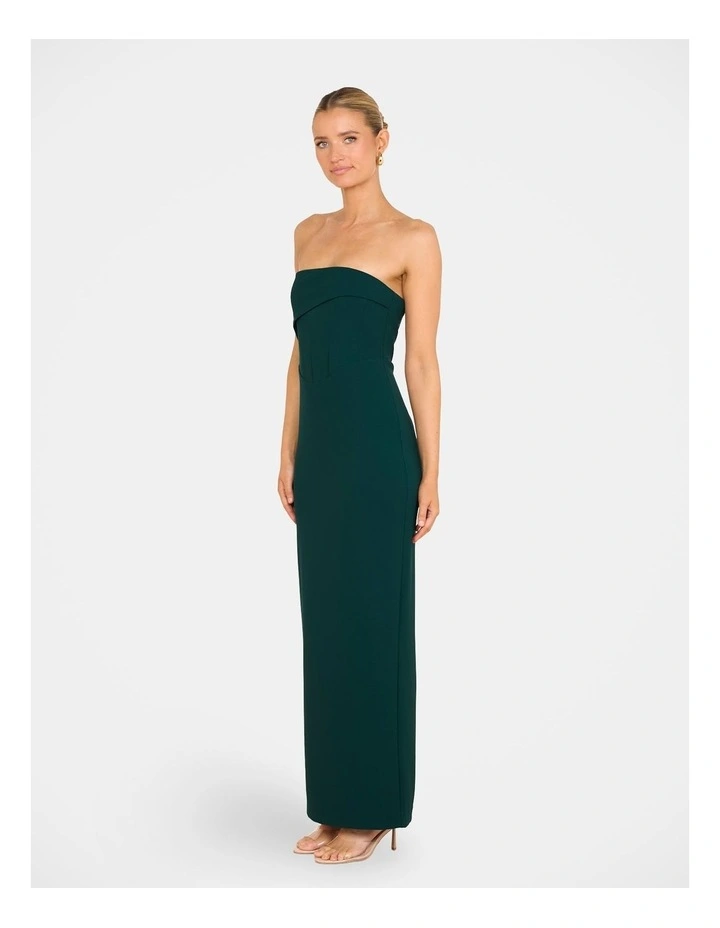 Nadine Strapless Corset Gown in Teal image 3