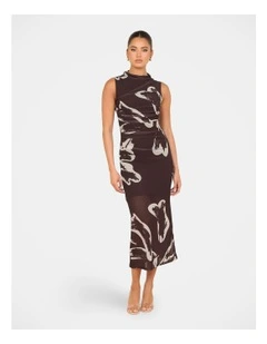 Tanika Gathered Maxi Dress in Multi