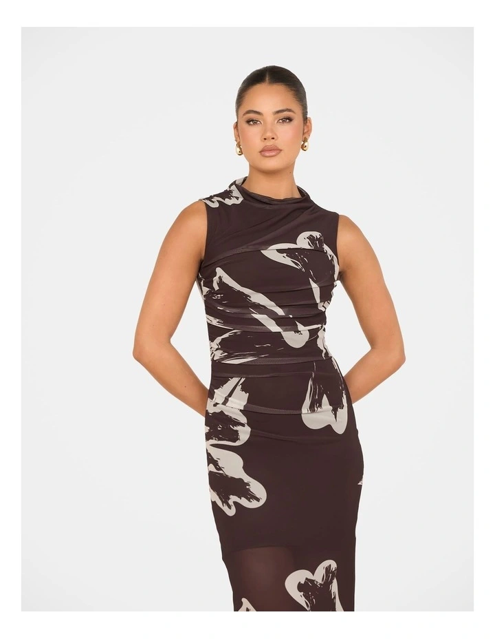 Tanika Gathered Maxi Dress in Multi image 4