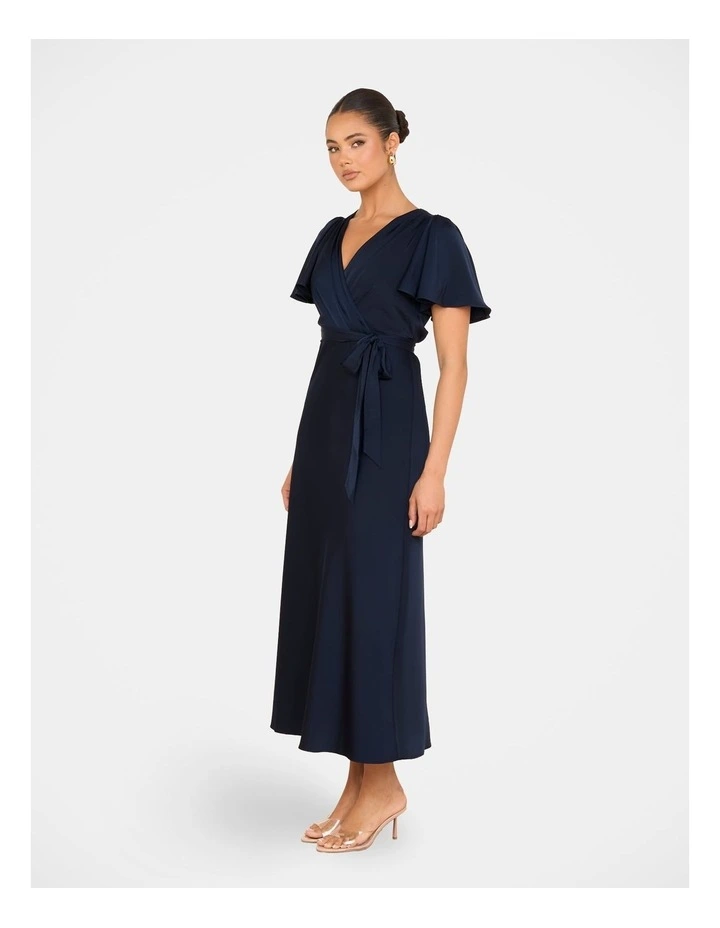 Indira Short Sleeve Maxi Dress in Navy image 3