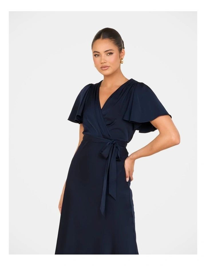 Indira Short Sleeve Maxi Dress in Navy image 5