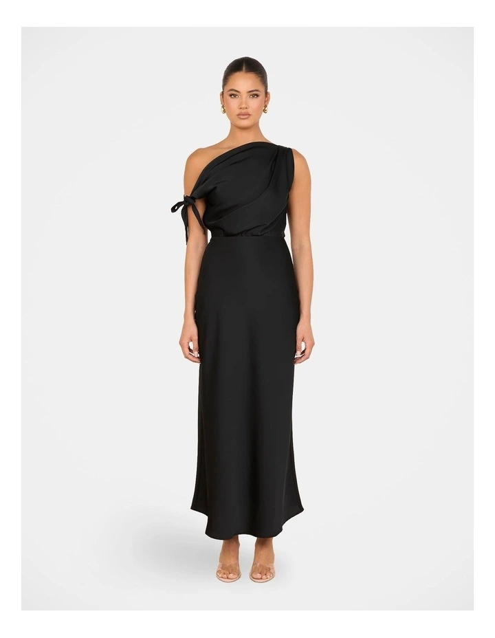 Zaira Cowl Maxi Dress in Black image 1