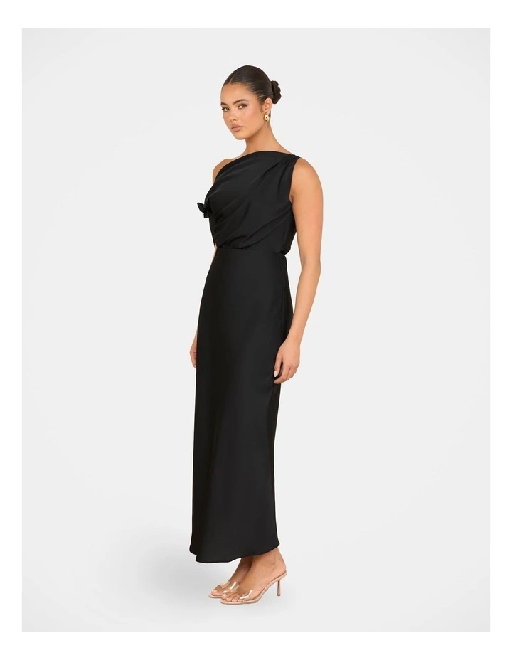 Zaira Cowl Maxi Dress in Black image 3