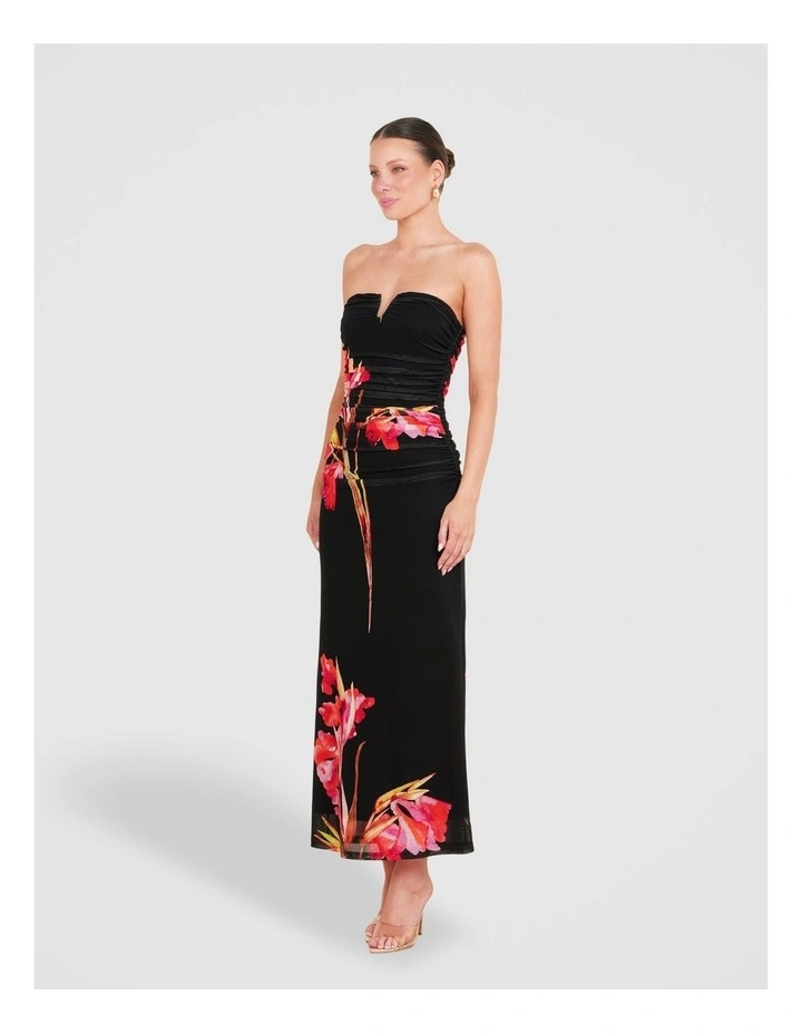 Youlia Strapless Maxi Dress in Multi image 3
