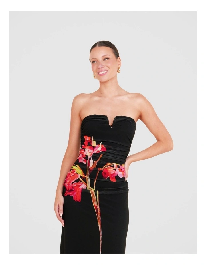 Youlia Strapless Maxi Dress in Multi image 4