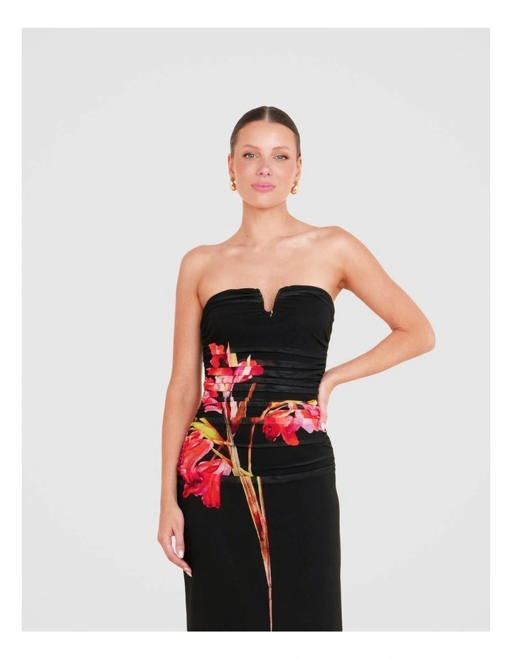 Youlia Strapless Maxi Dress in Multi image 5