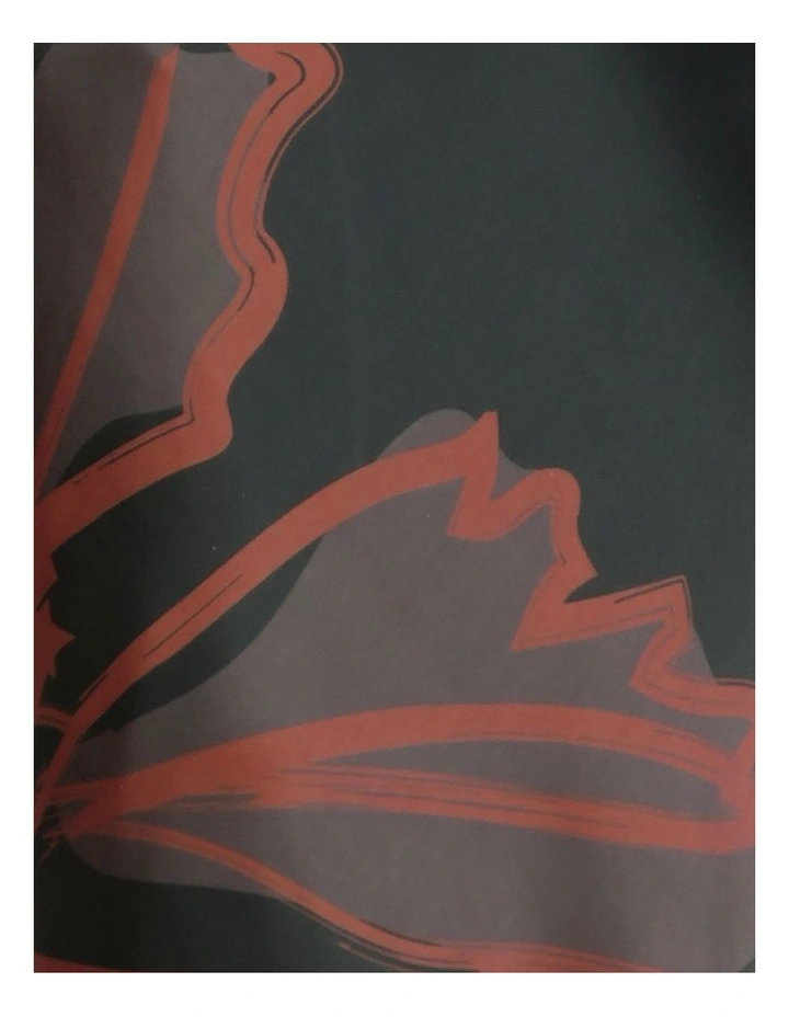 Somer Drape Shoulder Dress in Multi image 6