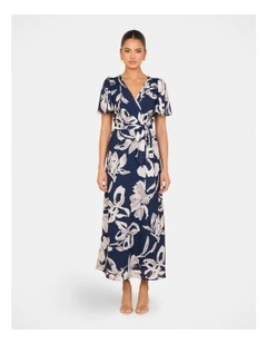 Lila Cross Over Maxi Dress in Multi