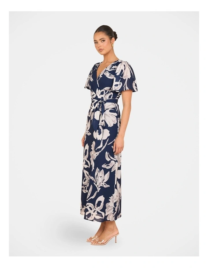 Lila Cross Over Maxi Dress in Multi image 3