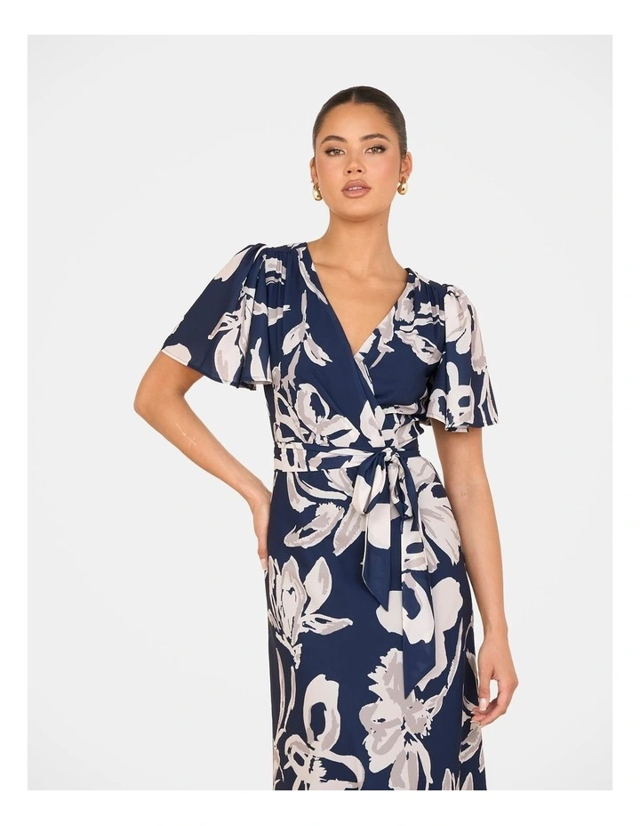 Lila Cross Over Maxi Dress in Multi image 4