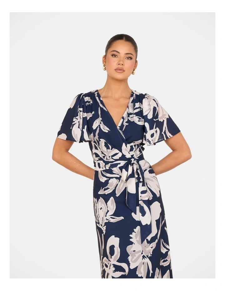 Lila Cross Over Maxi Dress in Multi image 5