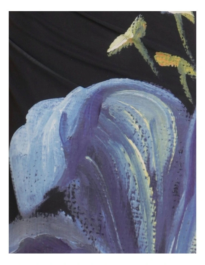 Paris Printed Mesh Maxi Dress in Multi image 6