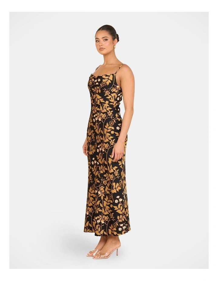 Upton Cowl Neck Maxi Dress in Multi image 3