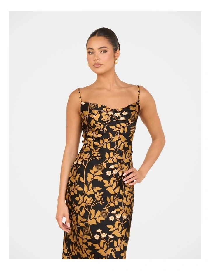 Upton Cowl Neck Maxi Dress in Multi image 4