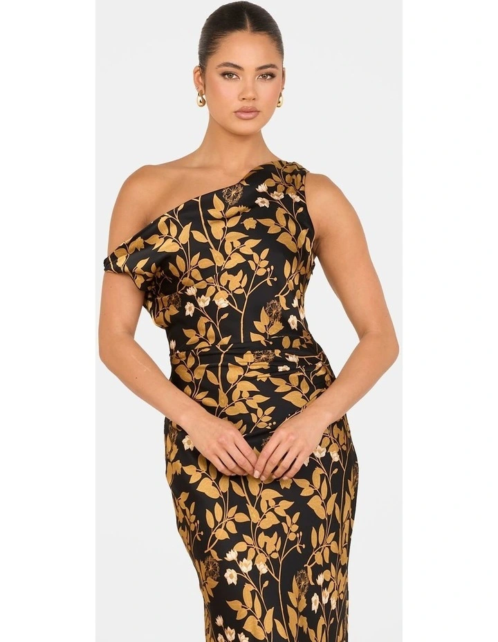 Veria One Shoulder Maxi Dress in Multi image 4