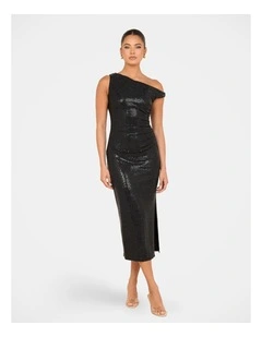 Perry Off Shoulder Dress in Black