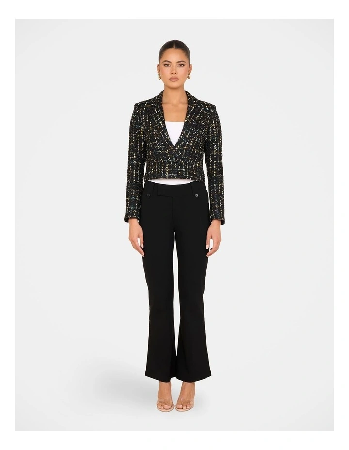 Bonnie Cropped Jacket in Black image 5