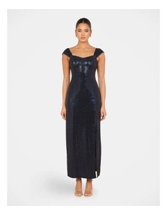 Tilly Off Shoulder Gown in Blue