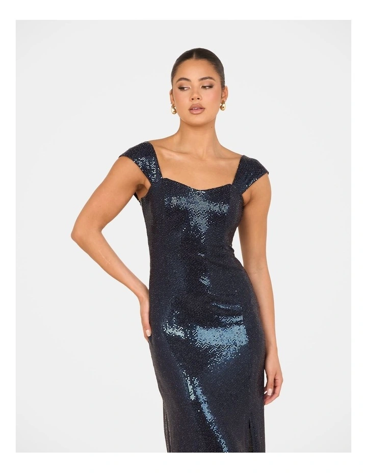 Tilly Off Shoulder Gown in Blue image 5